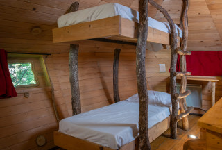Cabane dans les arbres 4 pers. - Domaine de Dienné lit superposé